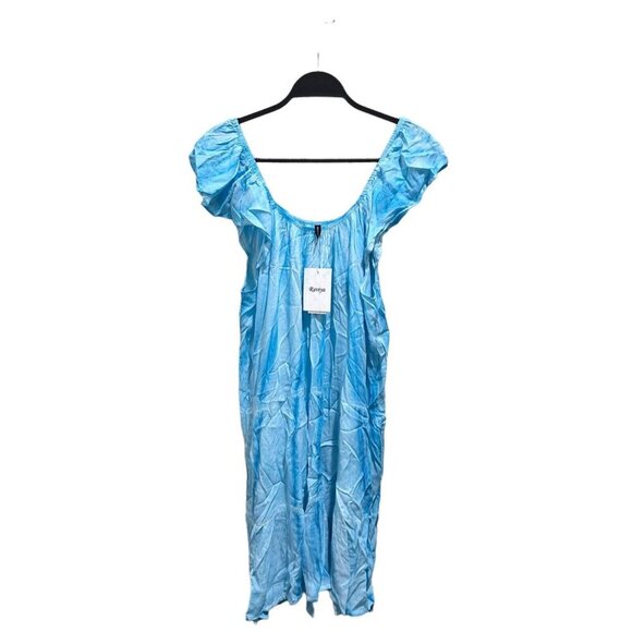 Raviya Womens Size L Turquoise Blue Tiered Dress Swimsuit Cover Up NWT - Picture 2 of 12